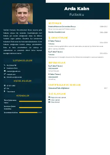 Sporcu CV Örnekleri cv indir